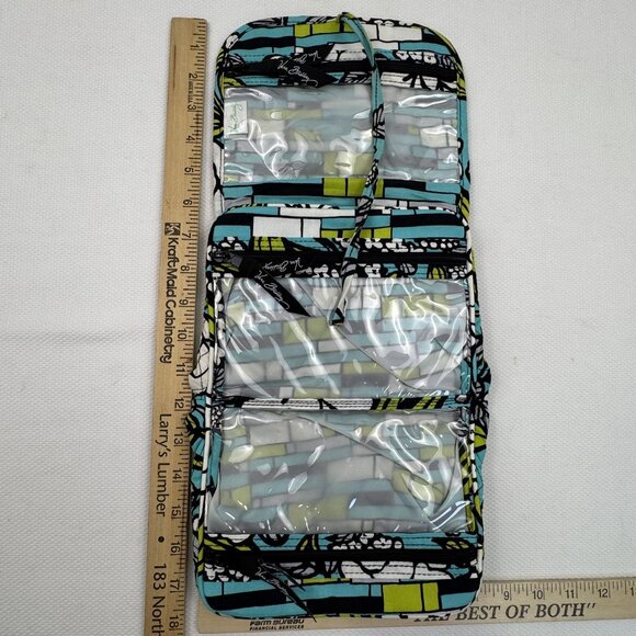 Vera Bradley Island Blooms Hanging Travel Organizer Tri-Fold Blue Floral Retired - Picture 8 of 9